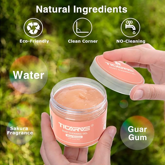 TICARVE 2Pack New Cleaning Gel Detail Putty Car Gel Auto Detailing Tools Car Interior Cleaner Car Cleaning Slime Car Assecories Keyboard Cleaner Orange (320g/11.2oz) - Image 6