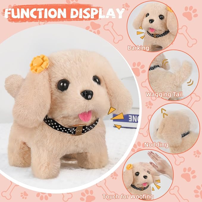 Vanvimen 16 Pcs Robot Dog Toys for Girls, Toys for 3 4 5 6 7 8 Year Old Girls Kids Boys, Realistic Robot Puppy Toy for 5-7 6-8, Ideas Birthday Gifts for Girl 3 4 5 6 Year Old - Image 3
