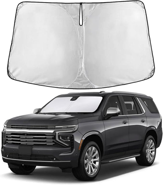 EcoNour Windshield Sunshade Compatible for Chevrolet Tahoe 2021-2024 2025 2026, Sun Visor for Front Windshield & Window Sun Shade Cover, UV Heat Blocker & Protector, Car Accessories by EcoNour
