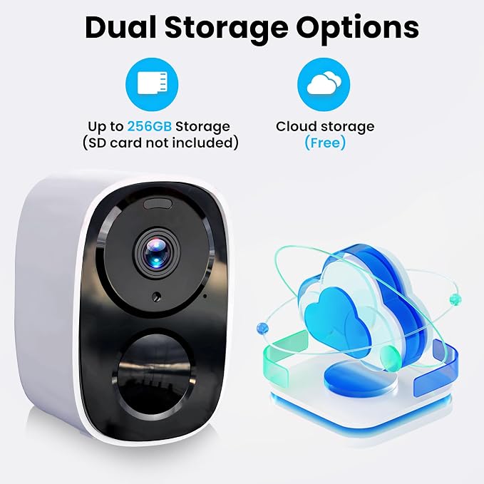 2026 Upgraded 2K Security Cameras Wireless Outdoor, Free Cloud Storage, 1-6 Months Battery Life, Waterproof, 2-Way Talk, AI Motion Detection Spotlight Siren Alarm Cameras for Home Security - Image 3
