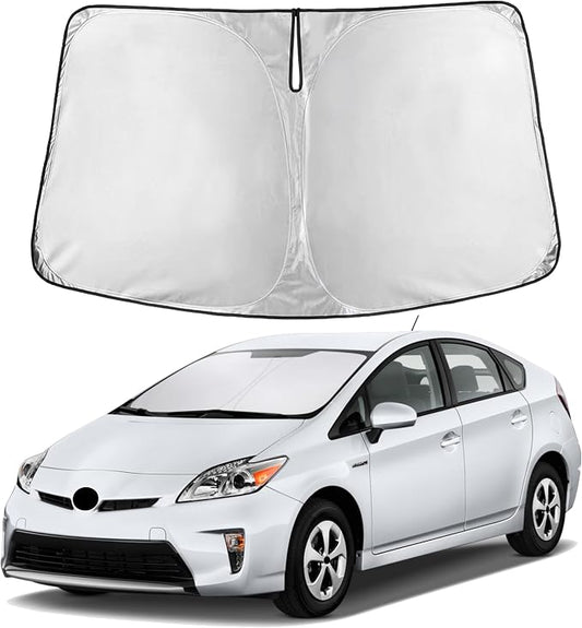 EcoNour Windshield Sunshade Compatible for Toyota Prius Hatchback 2010-2013 2014 2015, (Not for Prius C or Prius V) Sun Visor for Front Window Sun Shade Cover, UV Heat Protector, Car Accessories by EcoNour