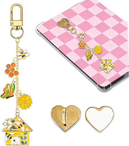 Charm Chains for Kindle,Cute E-reader Phone Charm Bracelets Accessories Compatible for Kindle E-Reader Phone iPad AirPod,Gifts for Reader Booklovers by Unknown