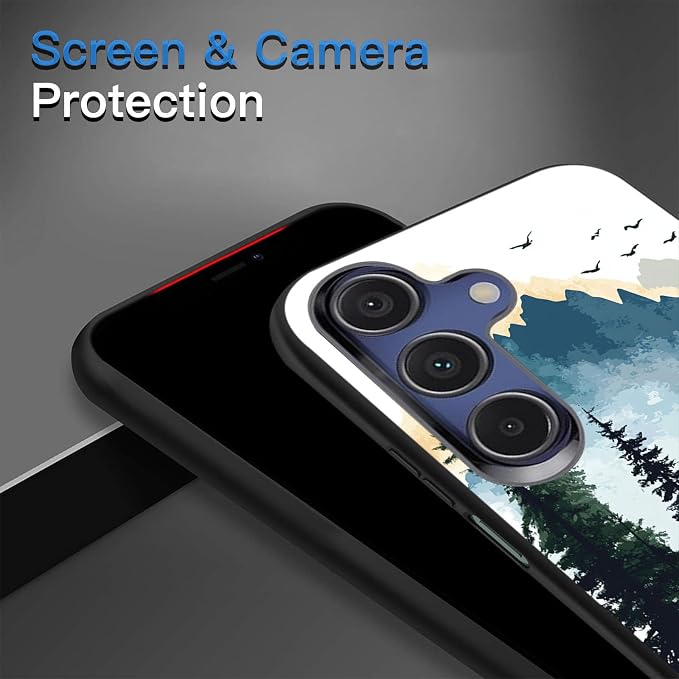 Designed for Galaxy A16 5G Phone Case,Slim Silicone Shockproof Protective Case for Galaxy A16 5G 6.7 inch,Watercolor Forest Mountains - Image 5