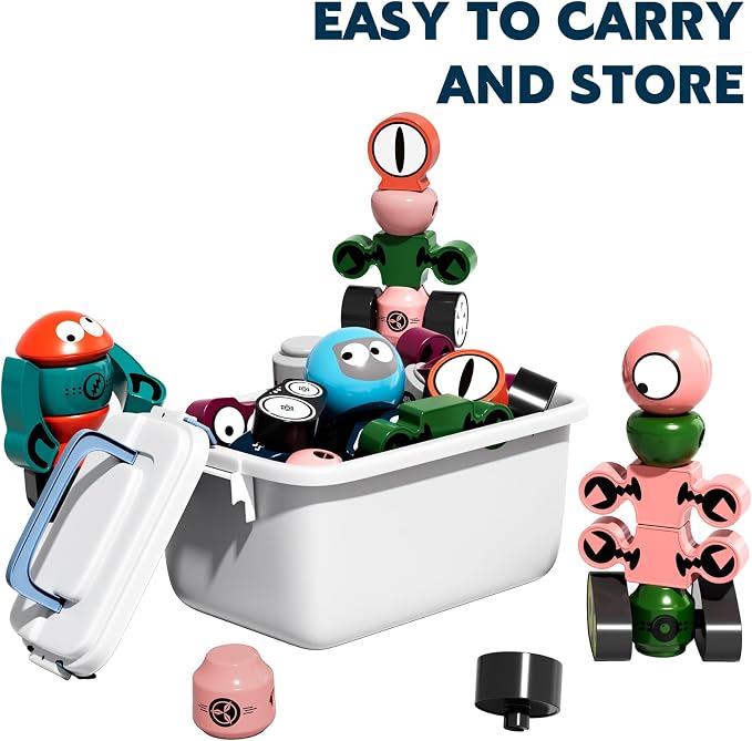 TEMI Magnets Robot Toy for 3 4 5 6 7 Year Old Boys | Transform Toys Planet Magnet Building Toys Stacking for Toddler, Learning Educational Christmas and Birthday Gifts for Kids - Image 8