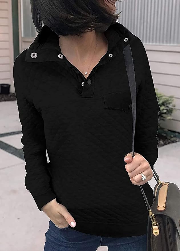 BTFBM Women Fashion Quilted Pattern Lightweight Zipper Long Sleeve Plain Casual Ladies Sweatshirts Pullovers Shirts Tops - Image 3