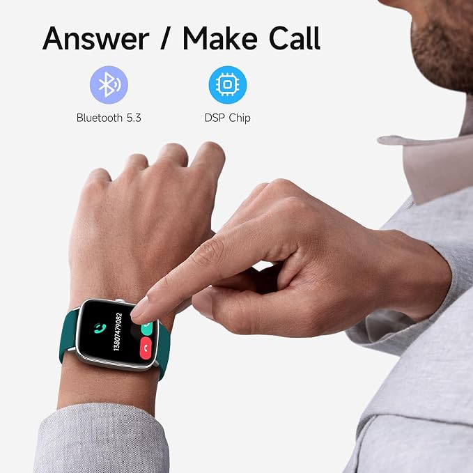 Smart Watch for Men Women, 1.85" HD Smartwatch Compatible iPhone/Samsung/Android (Answer/Make Calls), 100+ Sport Modes Fitness Tracker with Heart Rate/Sleep/SpO2 Monitor, IP68 Waterproof - Image 7