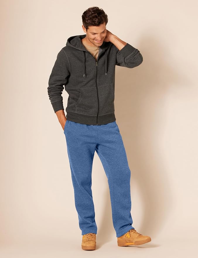 Amazon Essentials Men's Relaxed Straight Leg Fleece Open Bottom Sweatpant (Available in Big & Tall) - Image 4