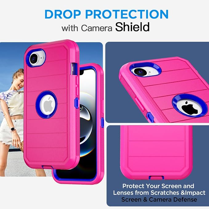 AICase for iPhone 17e/iPhone 16e Case 2026,Heavy Duty Drop Protection Full Body Rugged Shockproof/Drop Proof/Dust Proof Military Protective Tough Durable Cell Phone Cover for iPhone 17e/16e 6.1_6 - Image 2