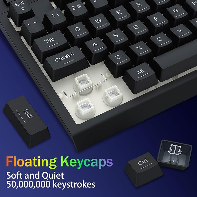 Redragon K524 75% Wired Gaming Keyboard, RGB Backlit, Whisper-Quiet, Black | Membrane Keyboard with Programmable Macro and Multimedia Keys, Anti-ghosting, Spill Resistant,Compact for Win/MAC/PS/Xbox - Image 6