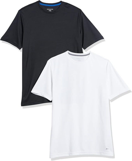 Amazon Essentials Men's Moisture Wicking Breathable Active Performance Tech Gym T-Shirts, Pack of 2 by AmazonEssentials