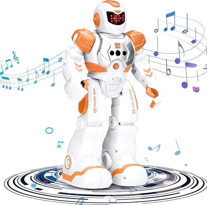 KingsDragon Robots Toy for Kids, RC Gesture Sensing Toy, Interactive Walking Singing Dancing Robot Birthday Presents for Boys Girls Age 6 7 8 9 Years Old,Orange - Image 6