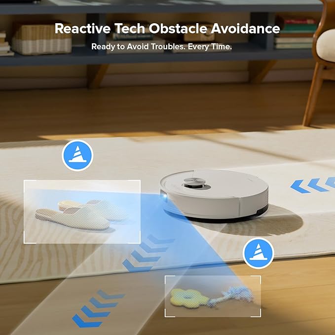 roborock Q10 S5+ Robot Vacuum and Mop, 10,000Pa Suction | Upgraded from Q8 max+, 70-Day Self-Emptying, Obstacle Avoidance, Sonic Mopping, Dual Anti-Tangle Design, Auto Mop Lift, White - Image 3