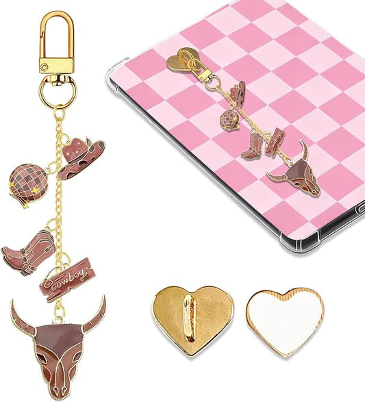 Charm Chains for Kindle,Cute E-reader Phone Charm Bracelets Accessories Compatible for Kindle E-Reader Phone iPad AirPod,Gifts for Reader Booklovers by Unknown