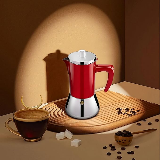 12 Cup Thickened 304 Stainless Steel Moka Pot Stovetop Espresso Maker Cafeteras Italian Percolator Espress Makers Capable Greca Mocha Coffee Machine for Induction Home and Camping 600ml 20oz - Image 8