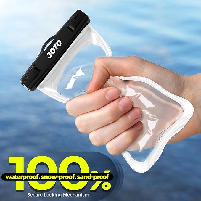 JOTO 2 Pack Universal Waterproof Phone Case for iPhone 17 Air 16 15 14 13 12 11 Plus Pro Max, IPX8 Cellphone Dry Bag XR X SE, Galaxy S23 S22 S21 S20+ S20 S10 Plus Note, Pixel up to 7" -Clear - Image 5