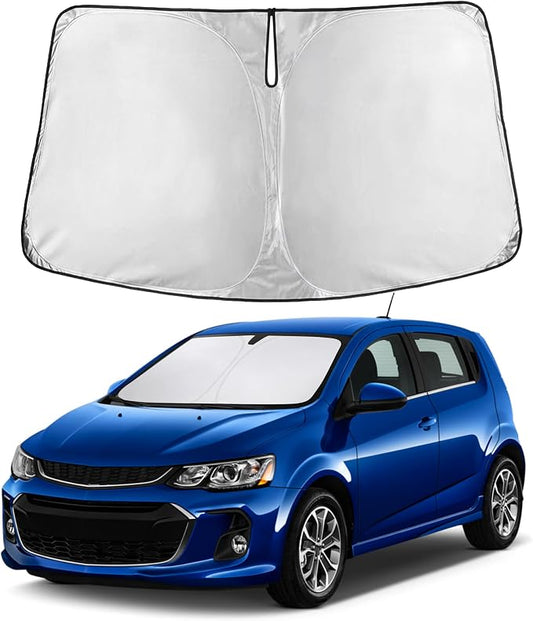EcoNour Windshield Sunshade Compatible for Chevrolet Sonic 2012-2018 2019 2020, Sun Visor for Front Windshield & Window Sun Shade Cover, UV Heat Blocker & Protector, Car Accessories by EcoNour