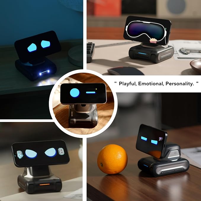 LOOI Robot-Space Black-AI Desktop Companion,ChatGPT&Gemini Voice Interaction,Visual Understanding,Personality&Memory,10W Wireless Charging,Tech&Gadget Gift,Electronic pets,Toy,Geek,Desktop Setup - Image 4