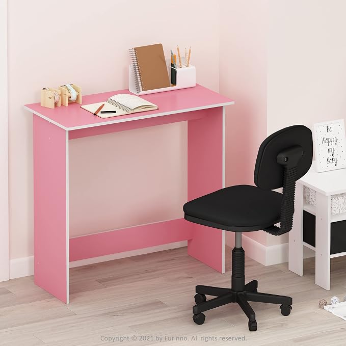 FURINNO Simplistic Study Table, Pink, 15.5 in x 31.5 in x 29.75 in (D x W x H) - Image 2