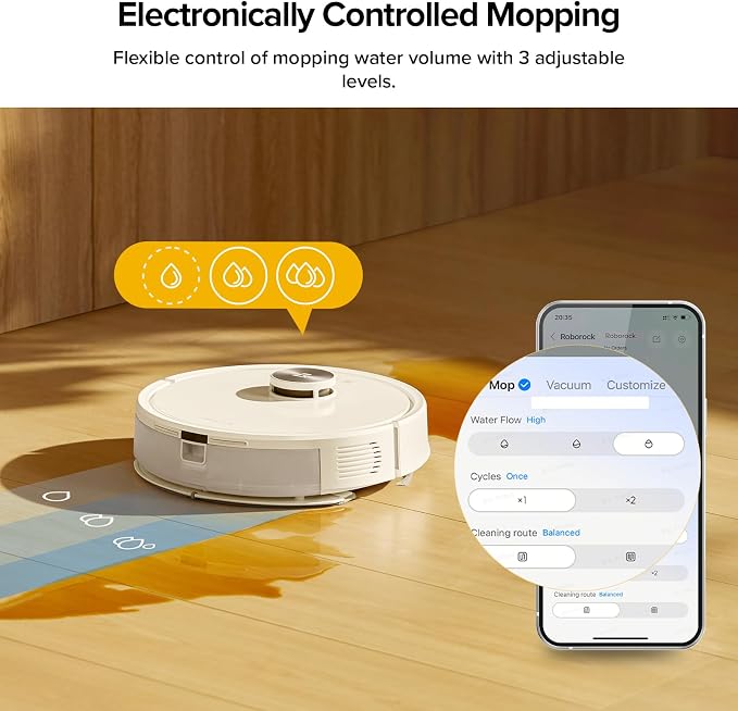 roborock Q7 M5+ Robot Vacuum and Mop, Up to 7-9 Weeks Self-Empty, 10000Pa | Upgraded from Q5 Max+, Dual Anti-Tangle System for Pet Hair & Carpet, PreciSense LiDAR Navigation, App Control, White - Image 8