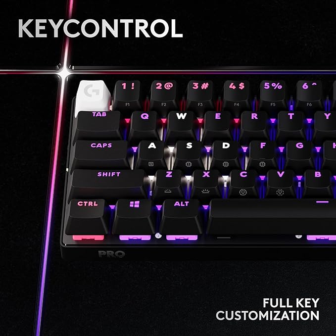 Logitech G PRO X 60% Wireless Gaming Keyboard (Linear Optical) - Black | Ultra Compact TKL 60%, Windows PC, LIGHTSYNC RGB, Dual-Shot PBT Keycaps, GX Optical Linear Switches - Image 4