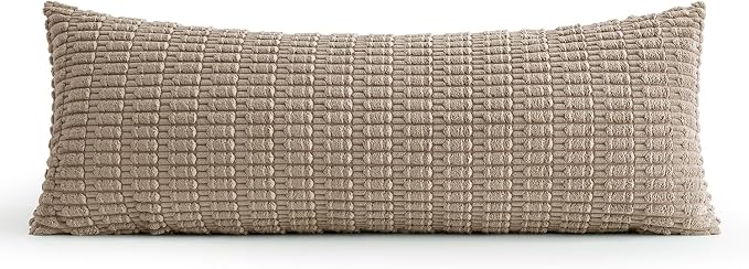 MIULEE Pack of 1 Light Brown Long Body Lumbar Decorative Throw Pillow Cover 14x36 Inch for Bed Couch Sofa Living Room Soft Boho Pillow Cover Modern Farmhouse Home Decor - Image 6