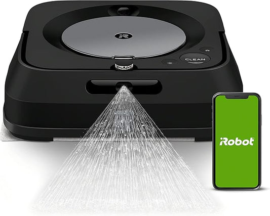 iRobot Braava Jet m6 6113 Ultimate Robot Mop - Wi-Fi Connected, Precision Jet Spray, Smart Mapping, Compatible with Alexa, Ideal for Multiple Rooms, Recharges and Resumes, Graphite by Unknown