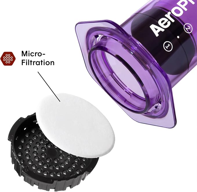 AeroPress Clear Purple Coffee Press, French Press, Pour-Over & Espresso Style - Image 3
