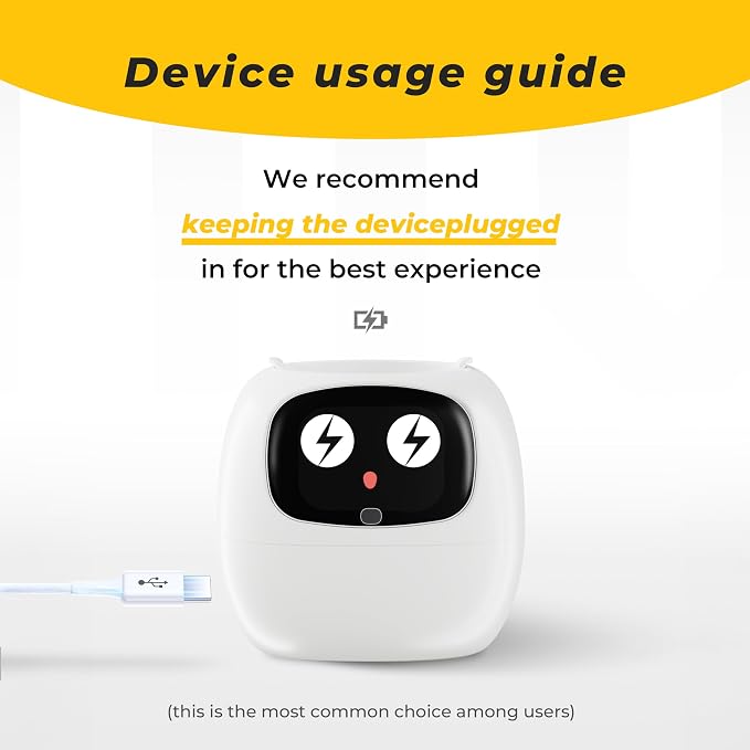 PLANTSIO Smart pet Planter Robot Guidance on Plant Care with Emojis, Adorable Plant Companion with Rich Gesture Interaction, Neat Desk Setup Gift (Yellow) - Image 2