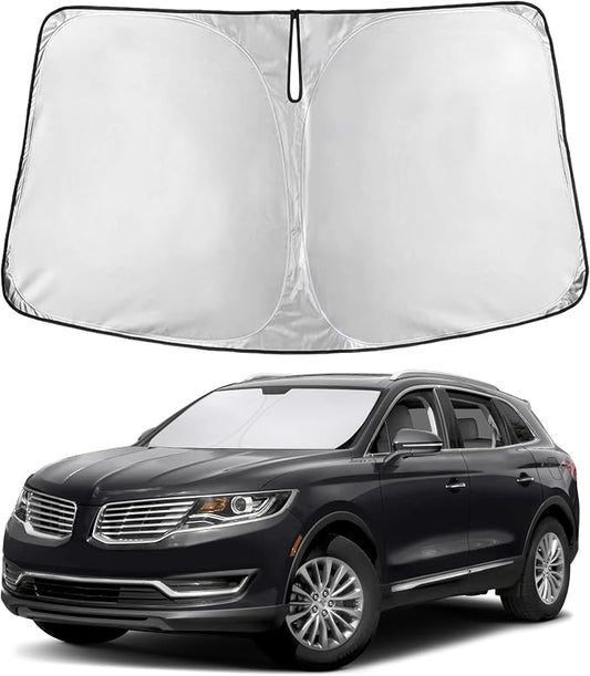 EcoNour Windshield Sunshade Compatible for Lincoln MKX/Nautilus 2016-2019 2020 2021, Sun Visor for Front Windshield & Window Sun Shade Cover, UV Heat Blocker & Protector, Car Accessories by EcoNour