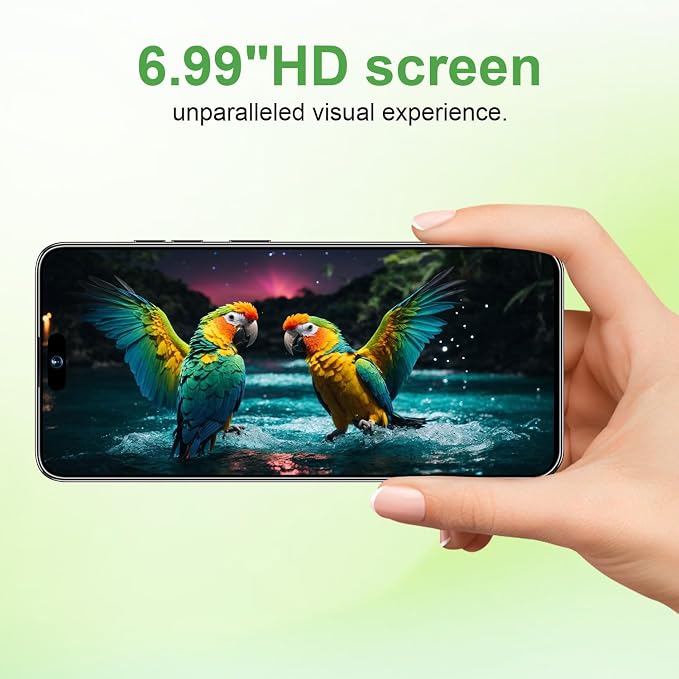 17 PMAX Unlocked Cell Phone,16GB+512GB Smartphone,6.99" HD Screen Android 15 5G Phones,Battery 7000mAh Android The Phone,Fingerprint Button Unlock/GPS/Face ID/Dual SIM/5G (Deep Blue) - Image 4
