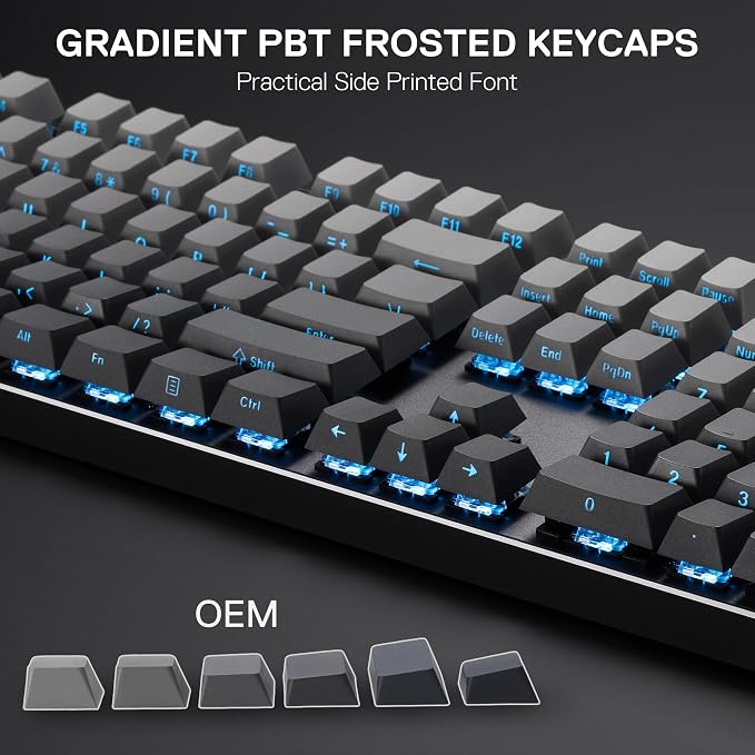Redragon K556 PRO Wireless RGB Gaming Keyboard, Aluminum Board, PBT Keycaps | 0 Delay Tri-Mode BT/2.4GHz/USB-C for More Devices, Rock-Solid Stability, AM-PM Using Durability, Pro Software, Gradient Color - Image 8