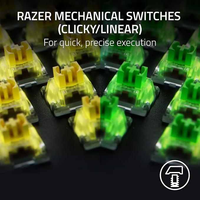 Razer BlackWidow V4 Mechanical Gaming Keyboard, Green Switches | Tactile & Clicky Switches, Chroma RGB, 6 Dedicated Macro Keys, Magnetic Wrist Rest, Doubleshot ABS Keycaps, Snap Tap - Image 2