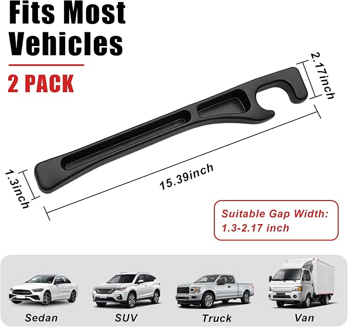 Car Seat Gap Filler Organizer 2 PCS Black Universal Seat Gap Plug Blocker Anti-Drop Console Catcher Phone Keys Storage for Car Truck SUV Auto Accessories Style2 - Image 2