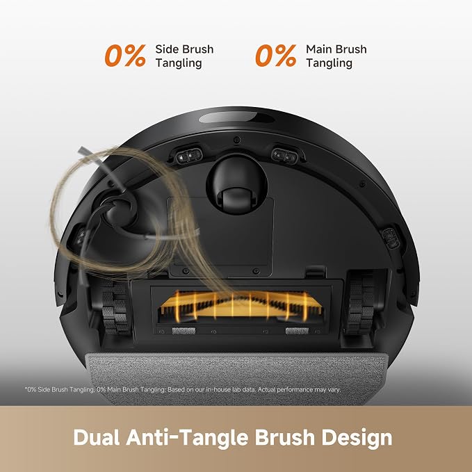 dreame D20 Air Plus Robot Vacuum and Mop, 20,000Pa Powerful Suction | 120-Day Self-Emptying with 4L Dust Bag, Anti-Tangling Tech, Edge-to-Corner Cleaning, Deep Carpet Cleaning, 360° Navigation - Image 5