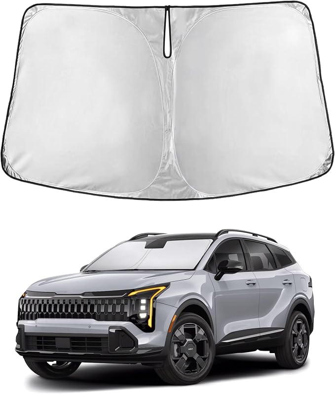 EcoNour Windshield Sunshade Compatible for Kia Sportage NQ5 2023-2024 2025 2026, Sun Visor for Front Windshield & Window Sun Shade Cover, UV Heat Blocker & Protector, Car Accessories by EcoNour