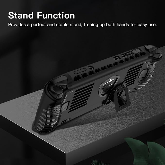 Case Cover for MSI Claw 8 AI+ A2VM Handheld Game Console, Slim Soft TPU Protective Skin Case with Kickstand for MSI Claw 8 AI+ A2VM, Anti-Scratch,Shockproof,Black - Image 2
