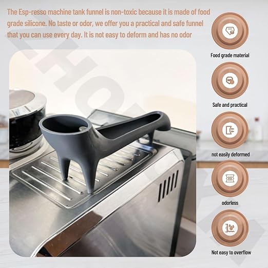 Coffee Machine Water Tank Access Funnel for Breville ESP-resso Machine, Coffee Machine Water Tank Funnel fits Coffee Machines with Water Tank on The Back, Use for All Flat Top - Image 6