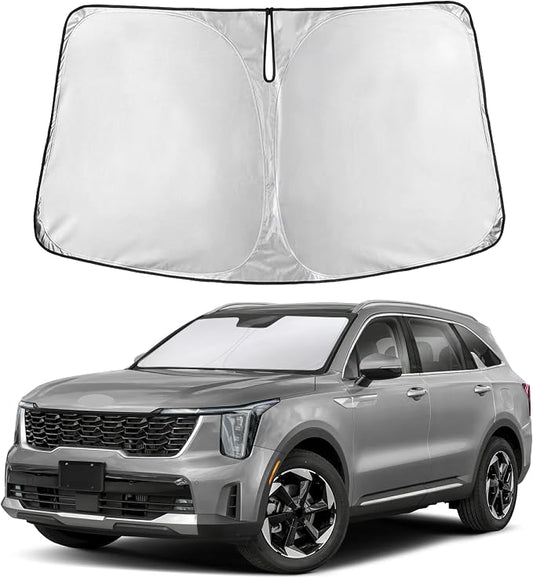 EcoNour Windshield Sunshade Compatible for Kia Sorento 2021-2024 2025 2026, Sun Visor for Front Windshield & Window Sun Shade Cover, UV Heat Blocker & Protector, Car Accessories by EcoNour