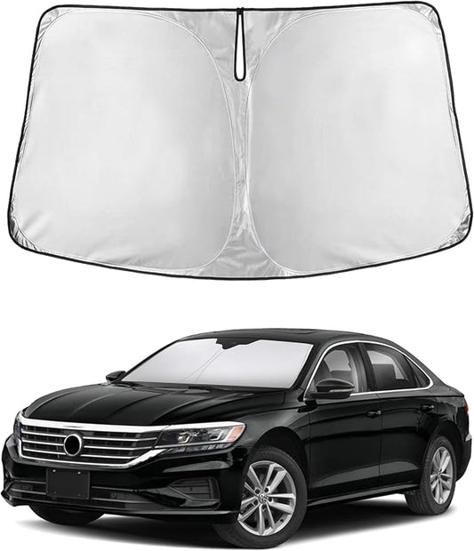 EcoNour Windshield Sunshade Compatible for Volkswagen VW Passat 2012-2020 2021 2022, Sun Visor for Front Windshield & Window Sun Shade Cover, UV Heat Blocker & Protector, Car Accessories by EcoNour