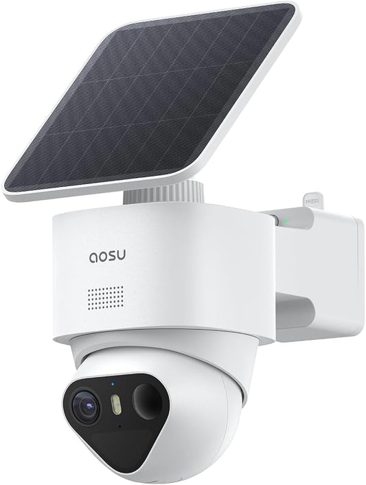aosu T2 Ultra 4K Security Cameras Wireless Outdoor, TrueColor Night Vision, AI Triple Detection, 360° Auto Tracking, Solar Powered WiFi Camera for Home Security, 1Pack by AOSUSecurityOfficial