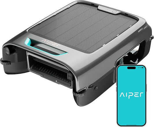 AIPER EcoSurfer S2 Solar Powered Pool Surface Skimmer Robot with APP Support, 24/7 Continuous Cleaning, Dual Charging Modes, Smart Obstacle Avoidance, 150-um Filtration, OTA Upgrade, Gray | Dual Charging Modes, Smart Obstacle Avoidance, 150-um Filtrati... by Unknown