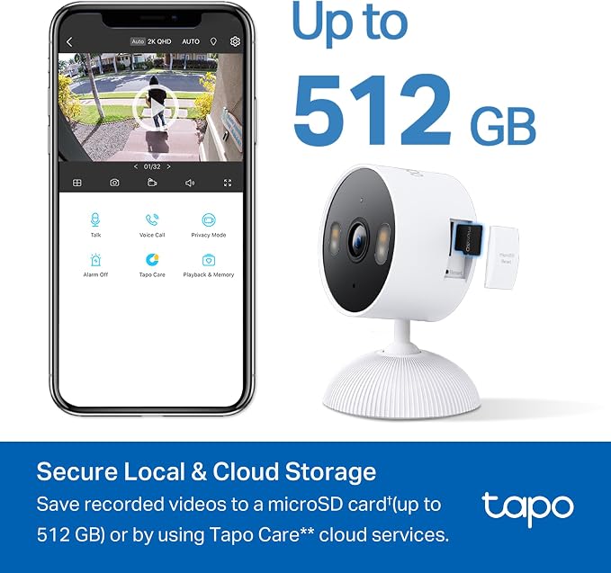 Tapo 1080p Indoor/Outdoor Security Camera - Free Person/Motion/Baby Cry Detection, Color Night Vision, IP65 Weatherproof, SD/Cloud Storage, Works w/Alexa & Google Home HybridCam - Image 5