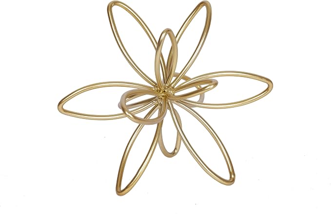 Gold Metal Sculpture Decoration Geometric Sphere Decor Modern Abstract Cube Figurine Ball Statue Centerpiece for Home Decor Accent Living Room Office Shelf Bookshelf Tabletop Decorative by PUHOZN