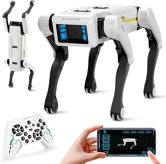 Smart Robot Dog - Interactive STEM Pet with Voice Control, 30+ Actions & APP Programming, Durable Design for Kids Age 6+ (Compatible with iOS/Android) by DINGDONGWU