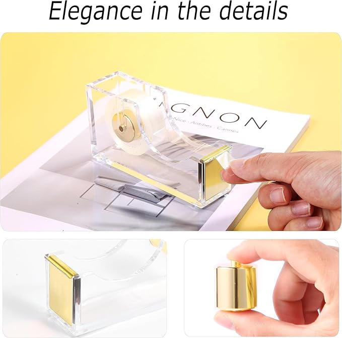 Gawsey Gold Desk Organizers and Accessories with Desk Organizer 360° Rotating Pen Holder and Office Supplies, Cute Stationery Supplies Set - Image 4