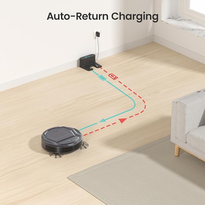 Lefant M210P Robot Vacuum Cleaner, 4000pa Suction, 200 Mins Runtime, Super Thin, Quiet, Self-Charging, Ideal for Pet Owners, Multi Surface Cleaning, APP/WiFi/Alexa Control, Gray - Image 9