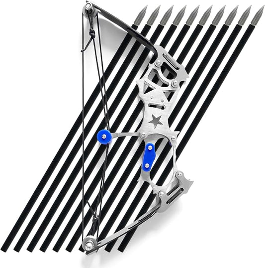 Archery Bow Set Left and Right Hand Compound Bow Hunting Bow Metal Material Catapult RH/LH for Practice Archery by TIETHEKNOT