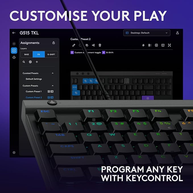 Logitech G502 X Wired Gaming Mouse + G515 TKL Wireless Gaming Keyboard (Tactile) Bundle: Black - Image 3