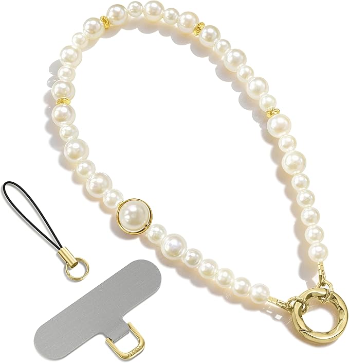 SURPHY Phone Charm, Handmade Beaded Phone Wrist Strap with Tether Tab | Phone Charm Strap, Phone Chain with Premium Metal Buckle, Wrist Strap Fits Cellphone Cases, Wallets, Bags, Keys by SURPHY