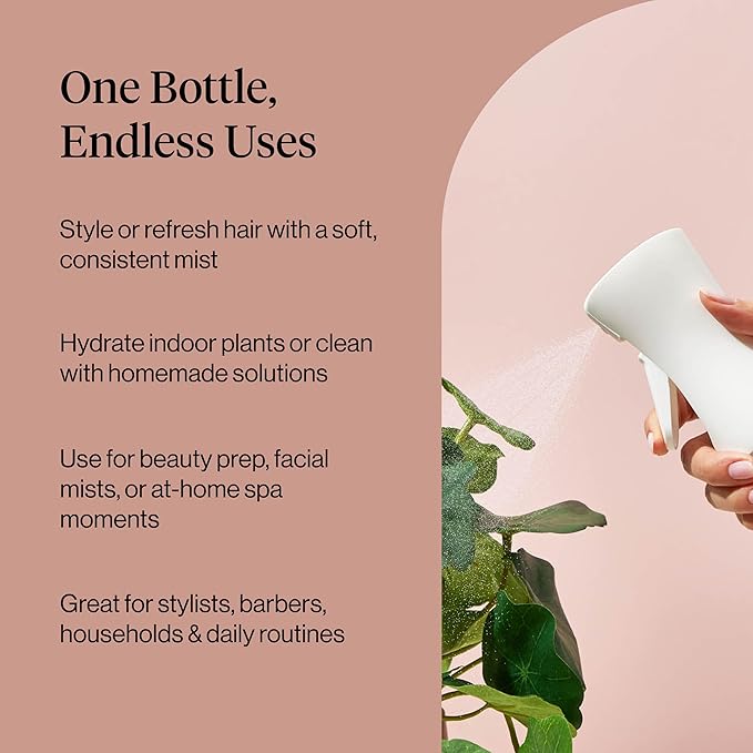 Kitsch Continuous Spray Bottle for Hair – White, 150ml | Fine Mister Spray Bottle & Water Spray Bottle – Recycled Hair Spray Bottle – Spray Bottles for Cleaning, Styling, & More - Image 6